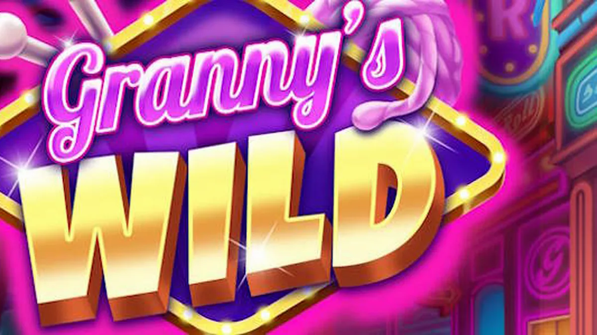 Granny’s Wild slot com elementos coloridos e vovó animada